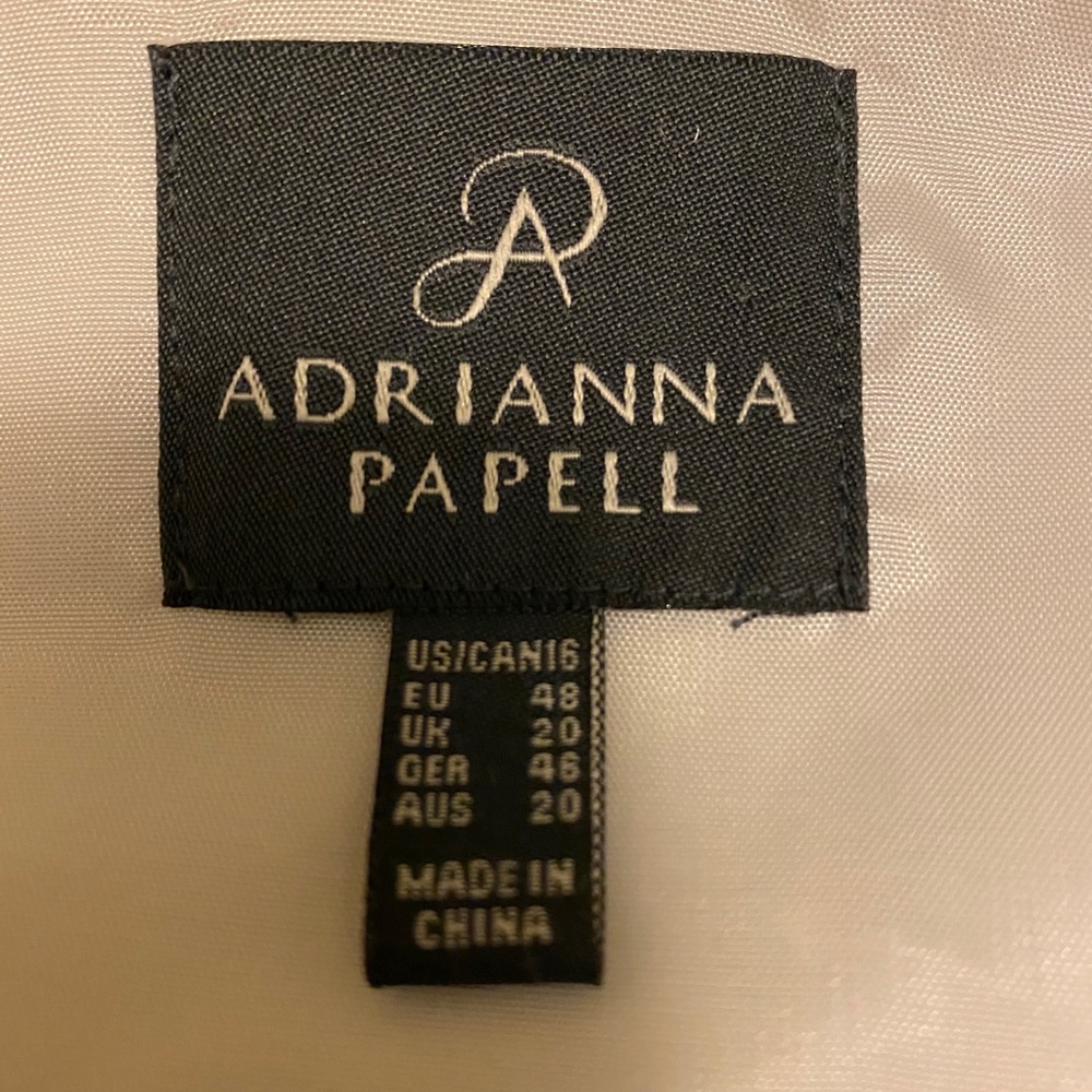 Adrianna Papell 16 Ivory and Black Two-Tone Maxi Dress - Picture 5 of 13